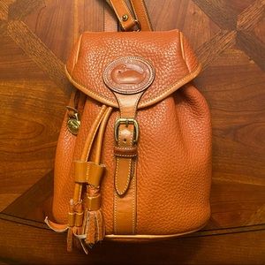 Authentic Vintage Genuine Leather Dooney Bourke Mini Backpack